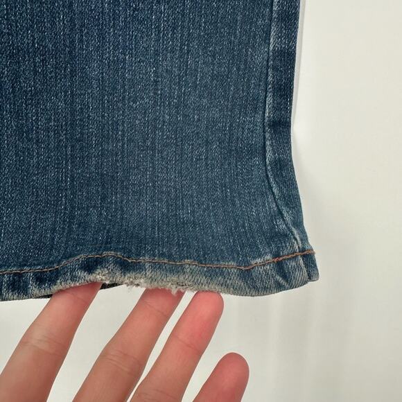 Dolce & Gabanna D&G Bootcut Jeans Blue Medium Wash Logo Patch Womens Size 27 - Picture 10 of 11